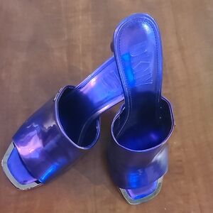 DKNY Iridescent Purple Mules